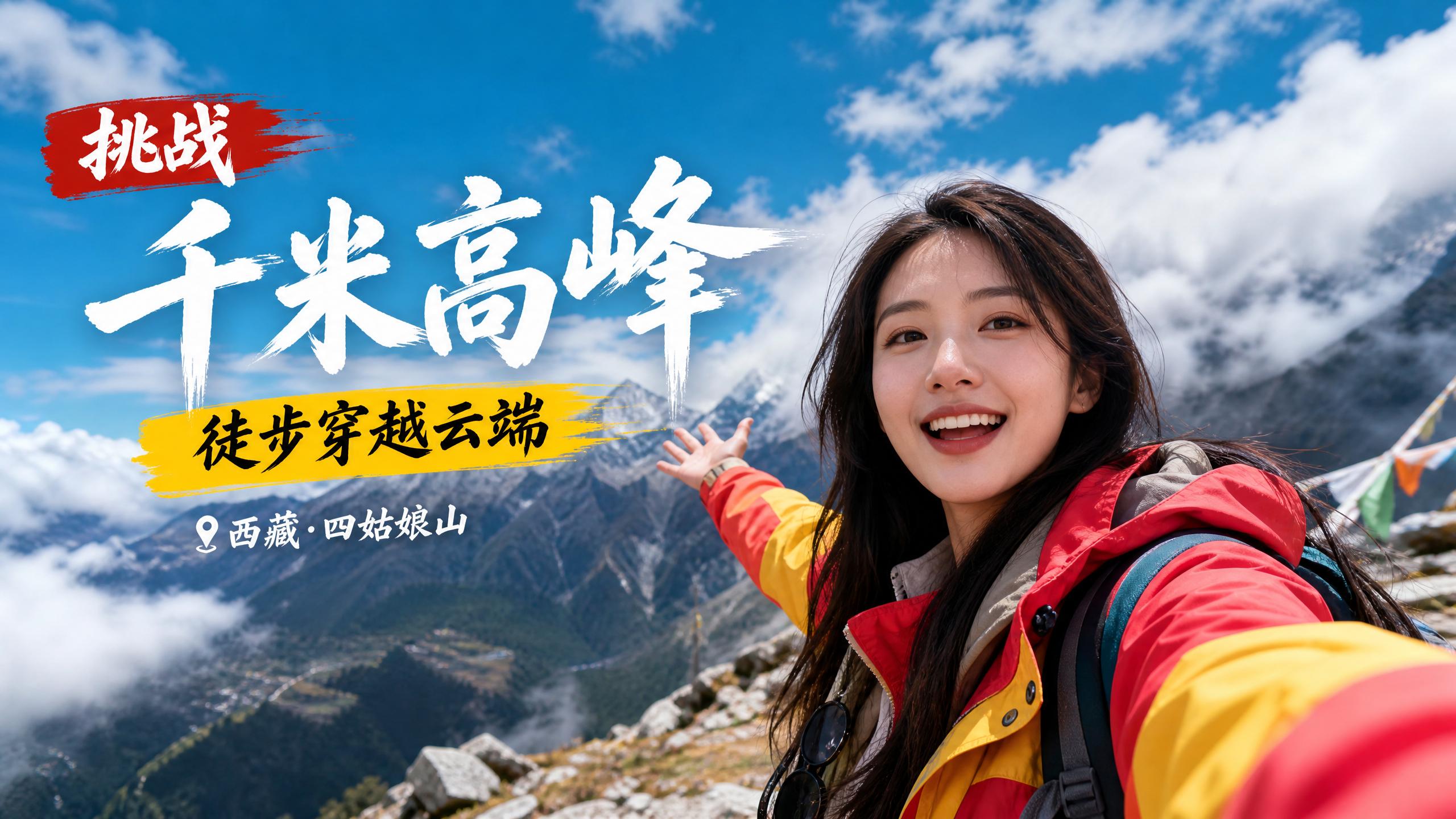 国产自拍 【旅行视频vlog】挑战千米高峰！西藏四姑娘山徒步穿越云端完整记录